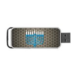 black happy Hanukkah Portable USB Flash (One Side)