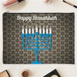 black happy Hanukkah Cosmetic Bag (XXXL)