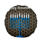 black happy Hanukkah Standard 15  Premium Round Cushion 