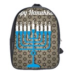 black happy Hanukkah School Bag (XL)