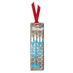 black happy Hanukkah Small Book Mark