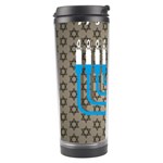 black happy Hanukkah Travel Tumbler