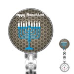 black happy Hanukkah Stainless Steel Nurses Watch