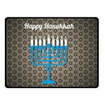 black happy Hanukkah Double Sided Fleece Blanket (Small)