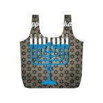 black happy Hanukkah Full Print Recycle Bag (S)