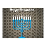 black happy Hanukkah Double Sided Flano Blanket (Mini)