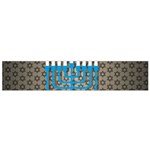 black happy Hanukkah Small Flano Scarf