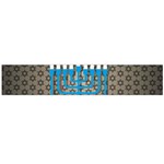 black happy Hanukkah Large Flano Scarf 