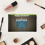 black happy Hanukkah Cosmetic Bag (XS)