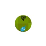 colorblock green hanukkah 1  Mini Button