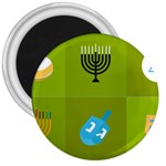 colorblock green hanukkah 3  Magnet