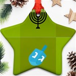 colorblock green hanukkah Ornament (Star)