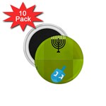 colorblock green hanukkah 1.75  Magnet (10 pack) 