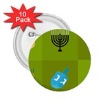 colorblock green hanukkah 2.25  Button (10 pack)