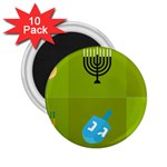 colorblock green hanukkah 2.25  Magnet (10 pack)