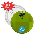 colorblock green hanukkah 2.25  Button (100 pack)