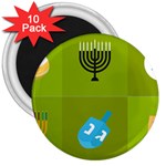 colorblock green hanukkah 3  Magnet (10 pack)