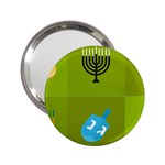 colorblock green hanukkah 2.25  Handbag Mirror