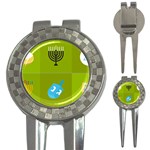 colorblock green hanukkah 3-in-1 Golf Divot