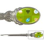 colorblock green hanukkah Letter Opener