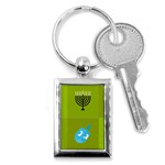 colorblock green hanukkah Key Chain (Rectangle)