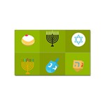 colorblock green hanukkah Sticker (Rectangular)