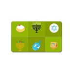 colorblock green hanukkah Magnet (Name Card)