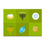 colorblock green hanukkah Sticker A4 (10 pack)