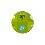 colorblock green hanukkah Golf Ball Marker