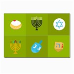 colorblock green hanukkah Postcard 4  x 6 