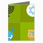 colorblock green hanukkah Greeting Card