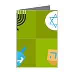 colorblock green hanukkah Mini Greeting Card