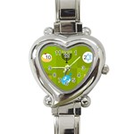 colorblock green hanukkah Heart Italian Charm Watch