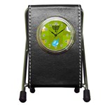 colorblock green hanukkah Pen Holder Desk Clock