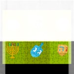 colorblock green hanukkah Jigsaw Puzzle (Rectangular)