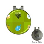 colorblock green hanukkah Golf Ball Marker Hat Clip