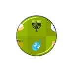 colorblock green hanukkah Hat Clip Ball Marker