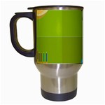 colorblock green hanukkah Travel Mug (White)