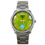 colorblock green hanukkah Sport Metal Watch