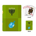 colorblock green hanukkah Playing Cards Single Design