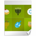 colorblock green hanukkah Canvas 12  x 16 