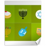 colorblock green hanukkah Canvas 16  x 20 