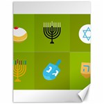 colorblock green hanukkah Canvas 18  x 24 