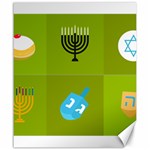 colorblock green hanukkah Canvas 20  x 24 