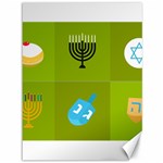 colorblock green hanukkah Canvas 36  x 48 