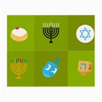 colorblock green hanukkah Small Glasses Cloth (2 Sides)