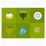 colorblock green hanukkah Large Glasses Cloth