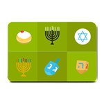 colorblock green hanukkah Small Doormat