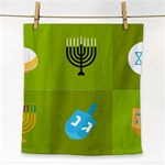 colorblock green hanukkah Face Towel