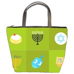 colorblock green hanukkah Bucket Bag